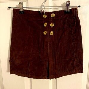 Vintage Corduroy Skort with Button detail
